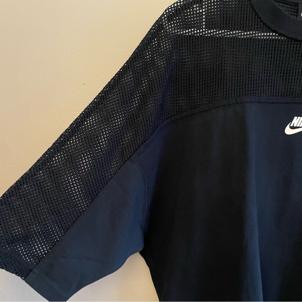 Nike Black Drop Sleeve Mesh Top w 3/4 Sleeve & Cropped Boxy Fit – Size Small EUC - Picture 7 of 14